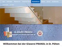 Tablet Screenshot of glaserei-prandl.at